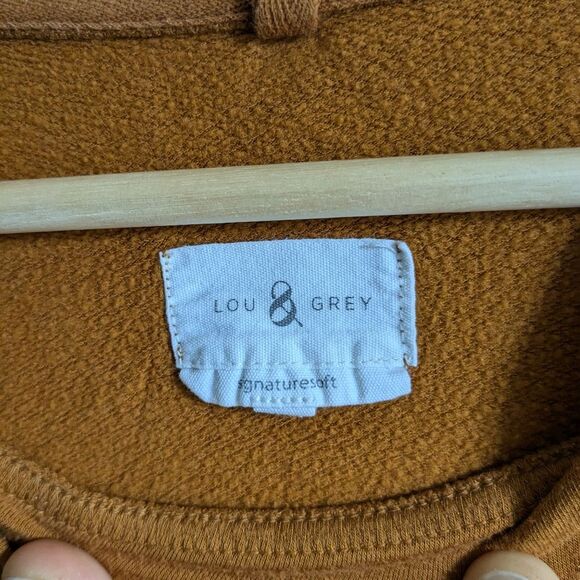 Lou & Grey Rust Orange Signature Soft Pullover Crewneck Sweatshirt - Picture 4 of 5